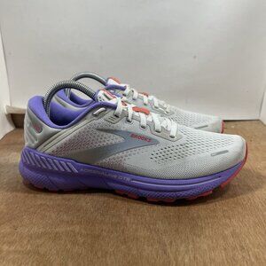 Brooks Adrenaline GTS 22 Womens Size 9.5 White Purple Running Shoes